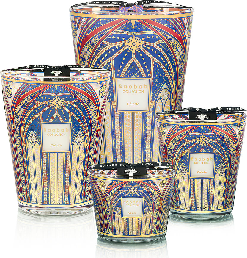 Vela aromática Celeste, 35 cm