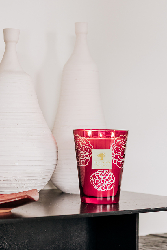 Vela Aromática Collectible Roses, 35 cm, burdeos