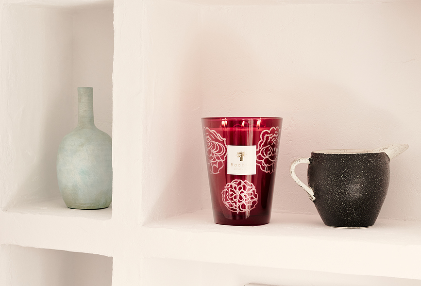 Vela Aromática Collectible Roses, 35 cm, burdeos