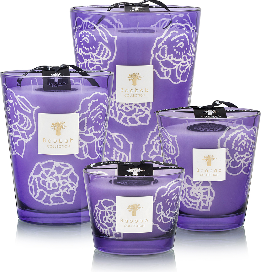 Vela aromática Collectible Roses Dark Parma, 35 cm