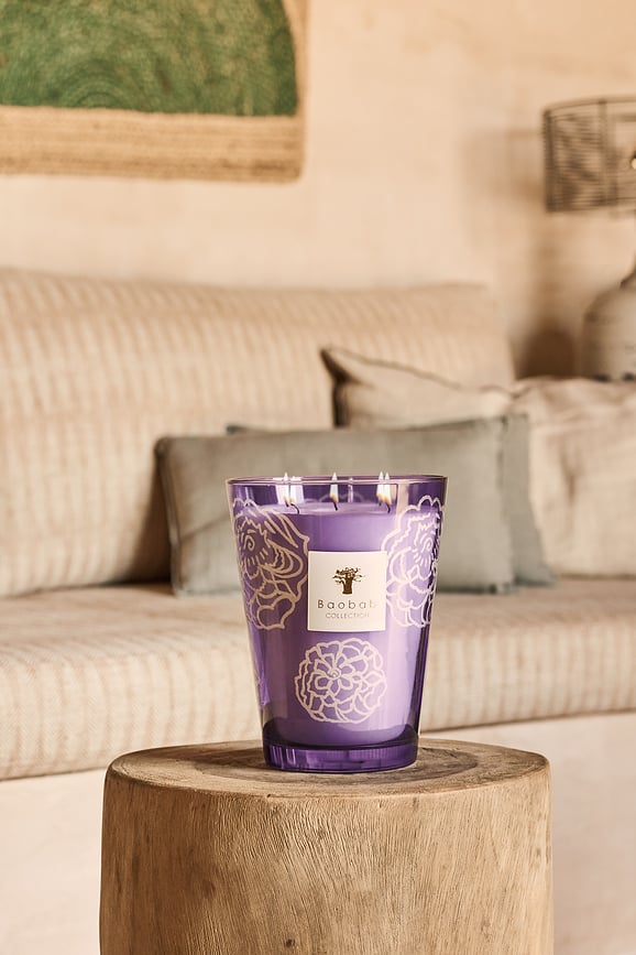 Vela aromática Collectible Roses Dark Parma, 35 cm