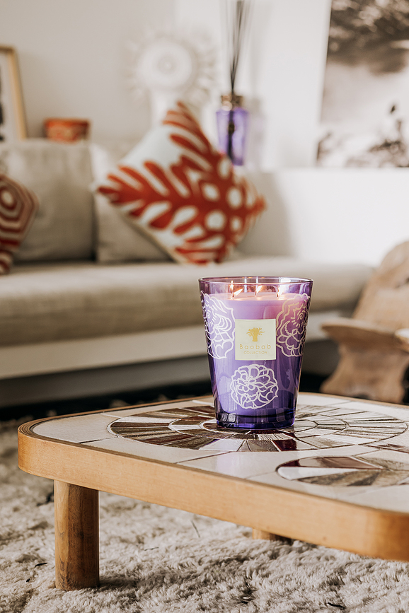 Vela aromática Collectible Roses Dark Parma, 35 cm