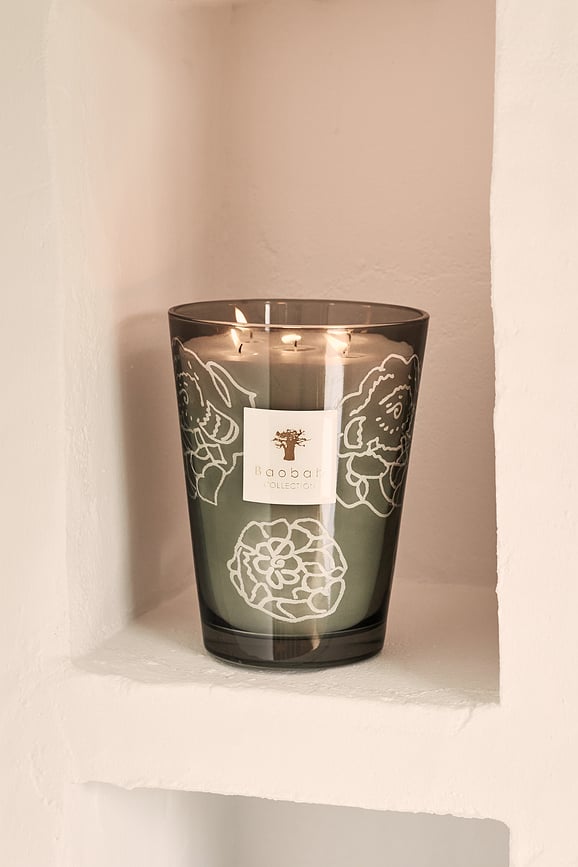 Vela Aromática Collectible Roses, 35 cm, gris