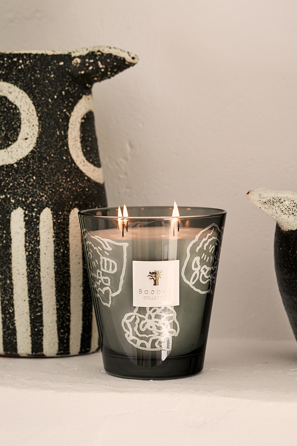 Vela Aromática Collectible Roses, 35 cm, gris