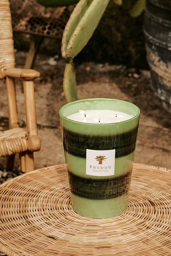 Vela aromática Elementos Gaïa, 35 cm, verde