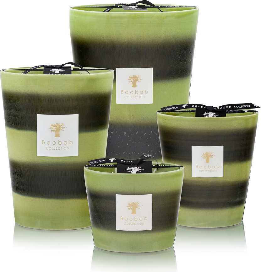 Vela aromática Elementos Gaïa, 35 cm, verde