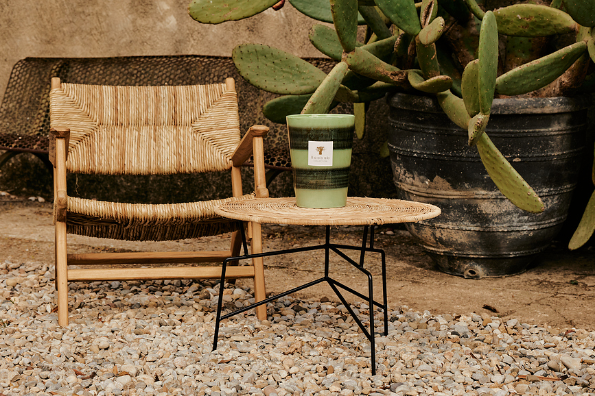 Vela aromática Elementos Gaïa, 35 cm, verde