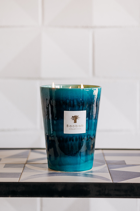 Vela Aromática Elementos Oceanos, 35 cm, azul