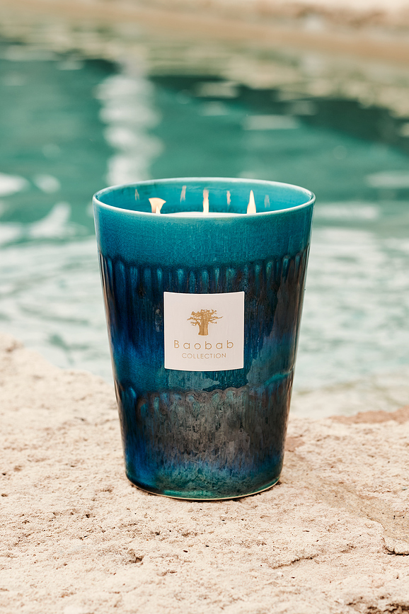 Vela Aromática Elementos Oceanos, 35 cm, azul