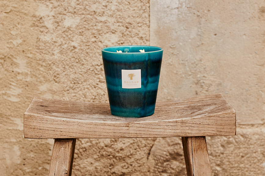 Vela Aromática Elementos Oceanos, 35 cm, azul