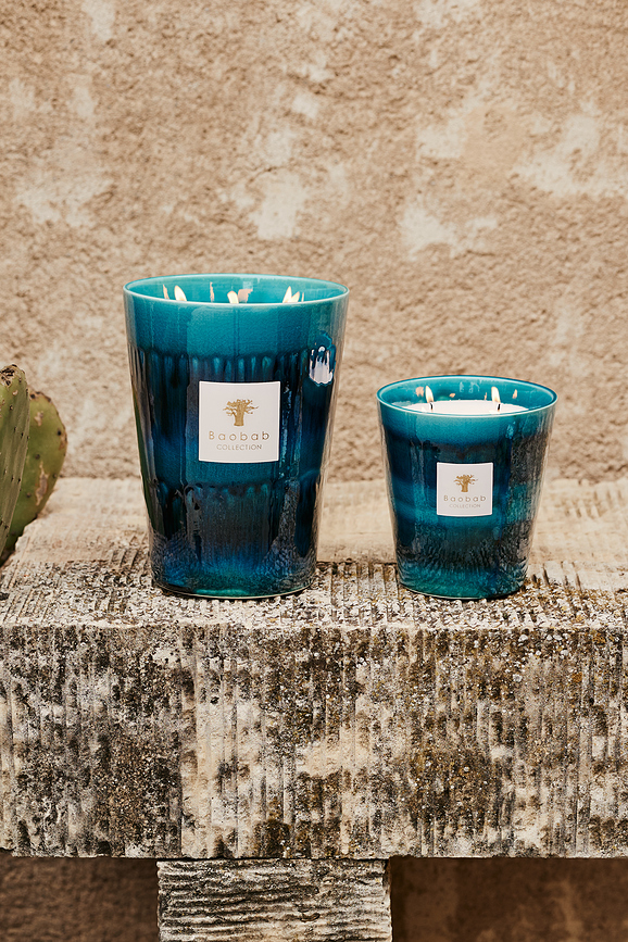 Vela Aromática Elementos Oceanos, 35 cm, azul