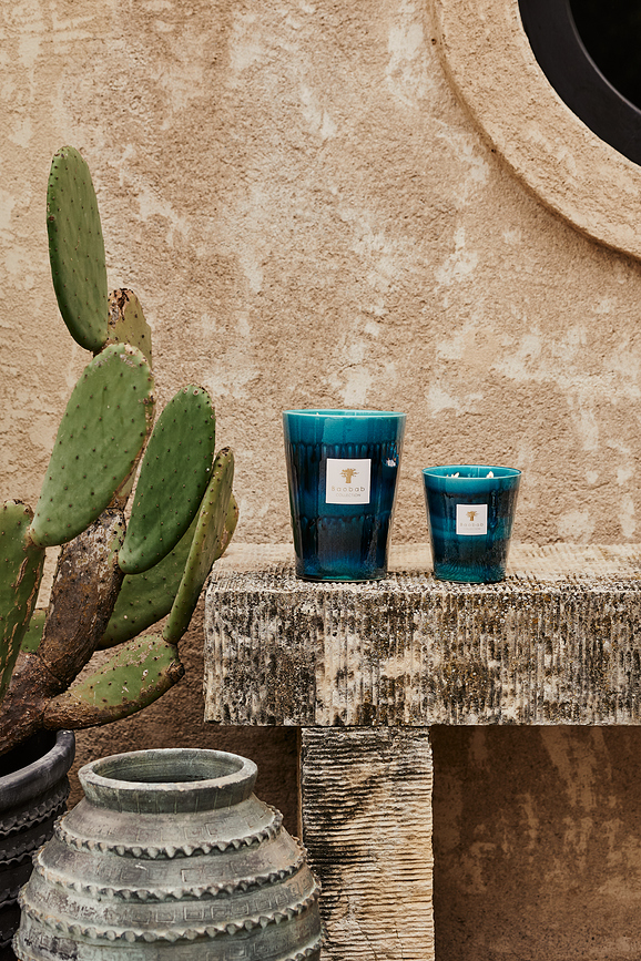 Vela Aromática Elementos Oceanos, 35 cm, azul