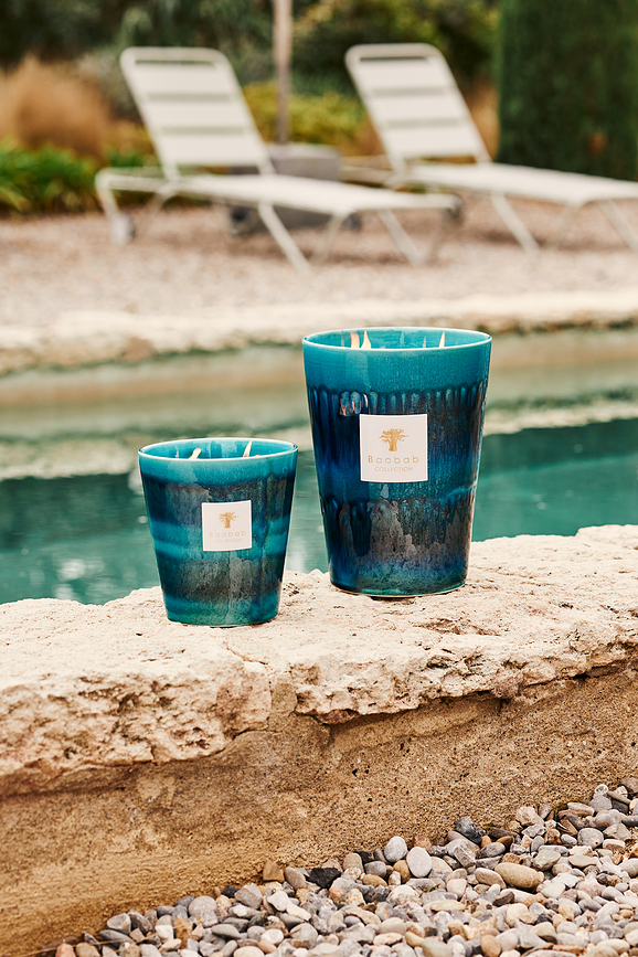 Vela Aromática Elementos Oceanos, 35 cm, azul