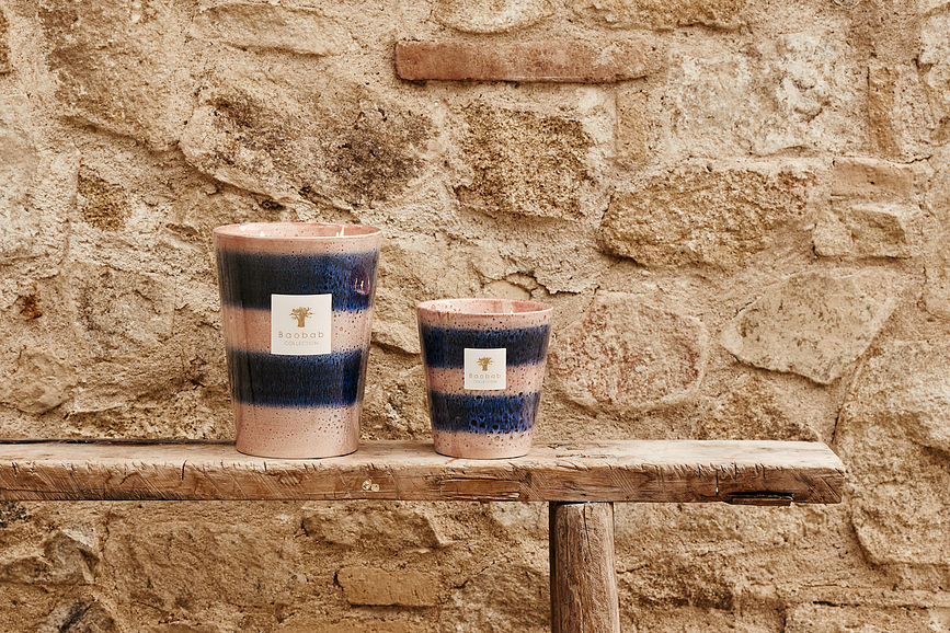 Vela Aromática Elementos Téthys, 35 cm, rosa