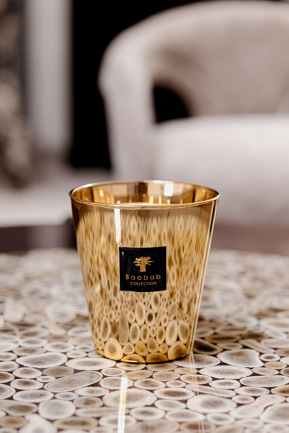 Vela aromática Exclusives Aurum, 35 cm