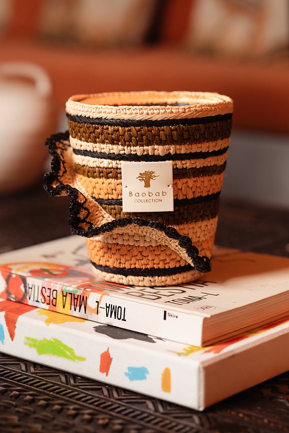 Vela Aromática Fety Anjara, 35 cm, kaki