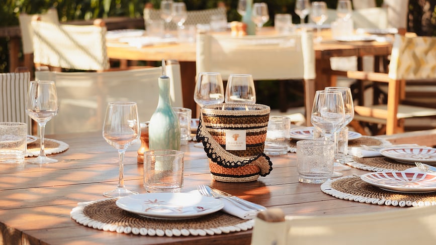 Vela Aromática Fety Anjara, 35 cm, kaki