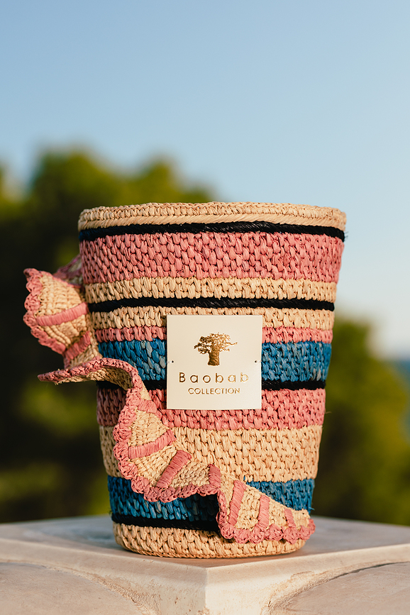 Vela aromática Fety Mandihy, 35 cm, rosa