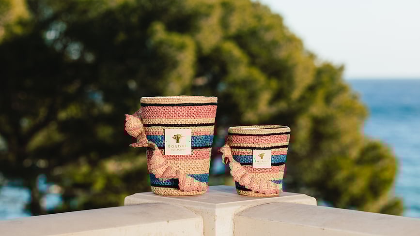 Vela aromática Fety Mandihy, 35 cm, rosa