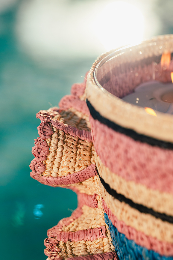 Vela aromática Fety Mandihy, 35 cm, rosa