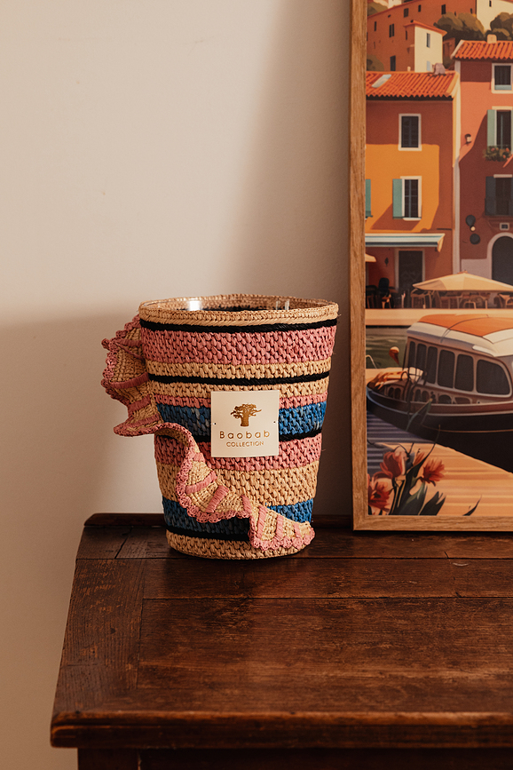 Vela aromática Fety Mandihy, 35 cm, rosa