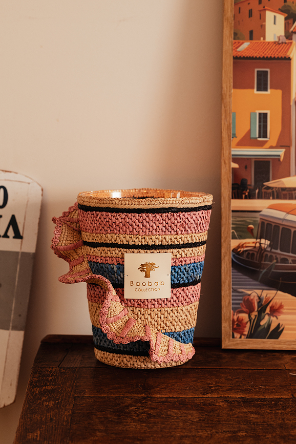 Vela aromática Fety Mandihy, 35 cm, rosa