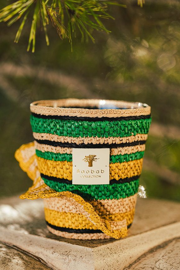 Vela aromática Fety Milalao, 35 cm, verde