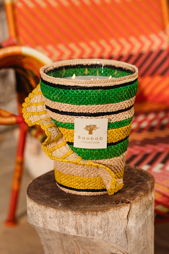 Vela aromática Fety Milalao, 35 cm, verde