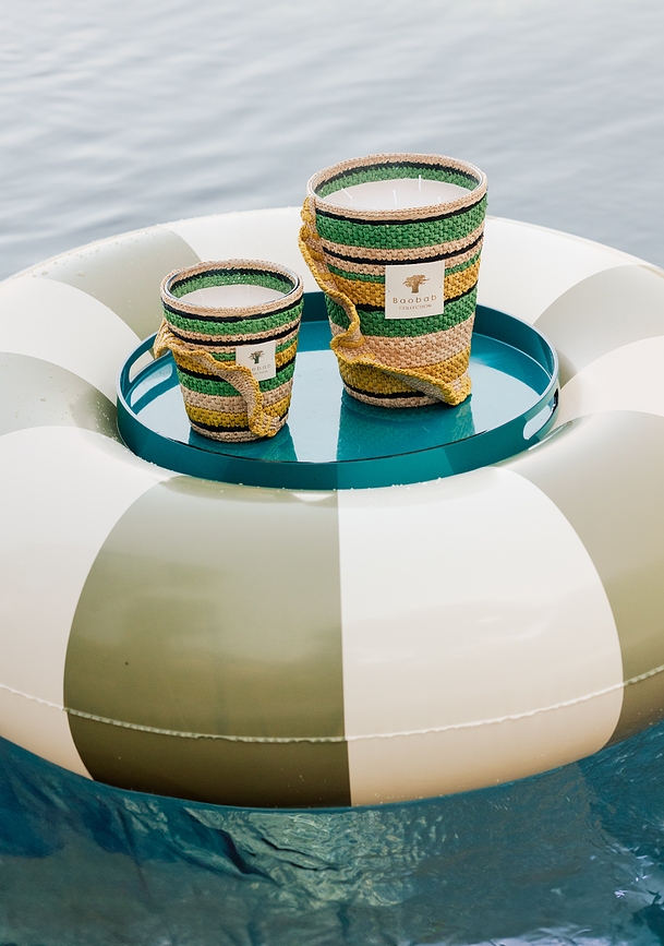 Vela aromática Fety Milalao, 35 cm, verde