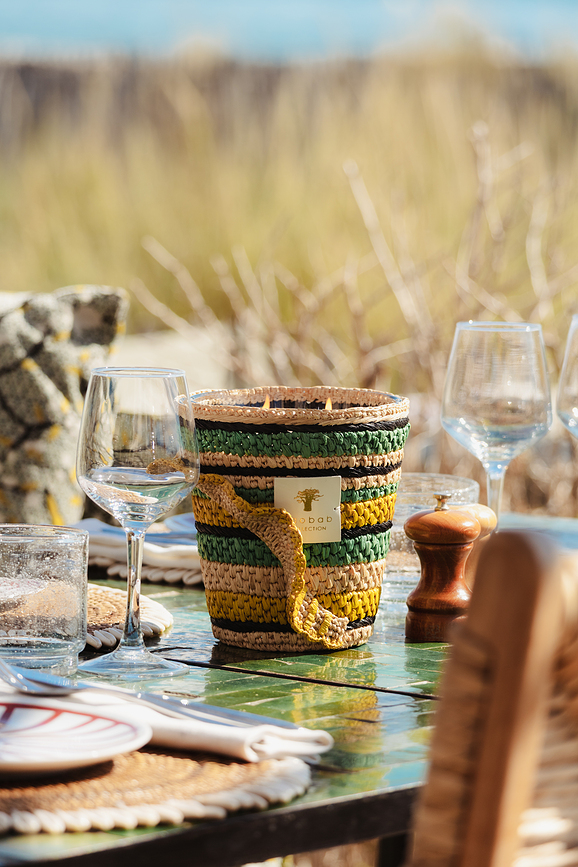 Vela aromática Fety Milalao, 35 cm, verde