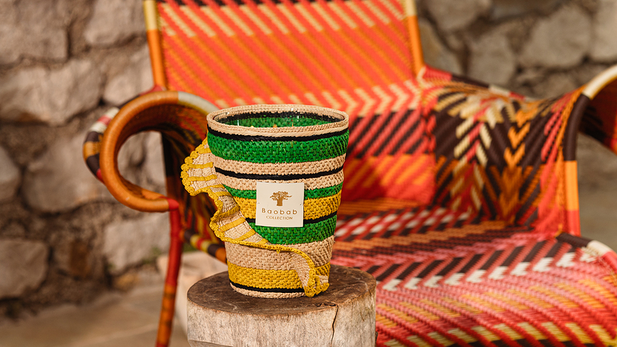 Vela aromática Fety Milalao, 35 cm, verde