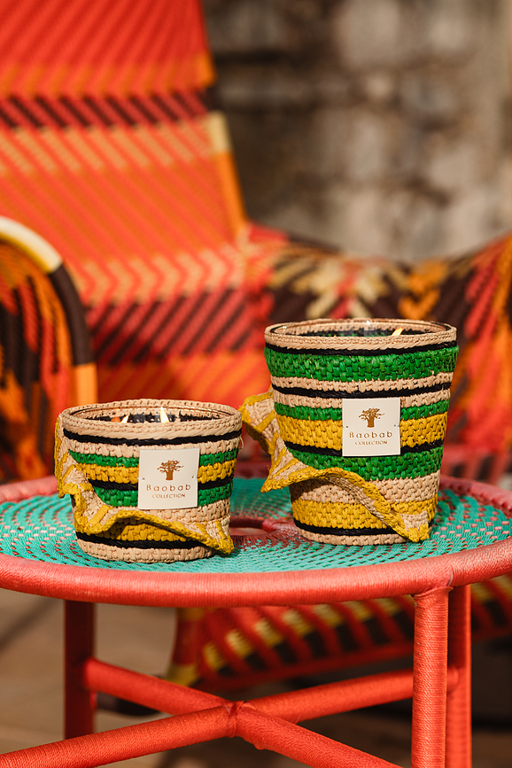 Vela aromática Fety Milalao, 35 cm, verde