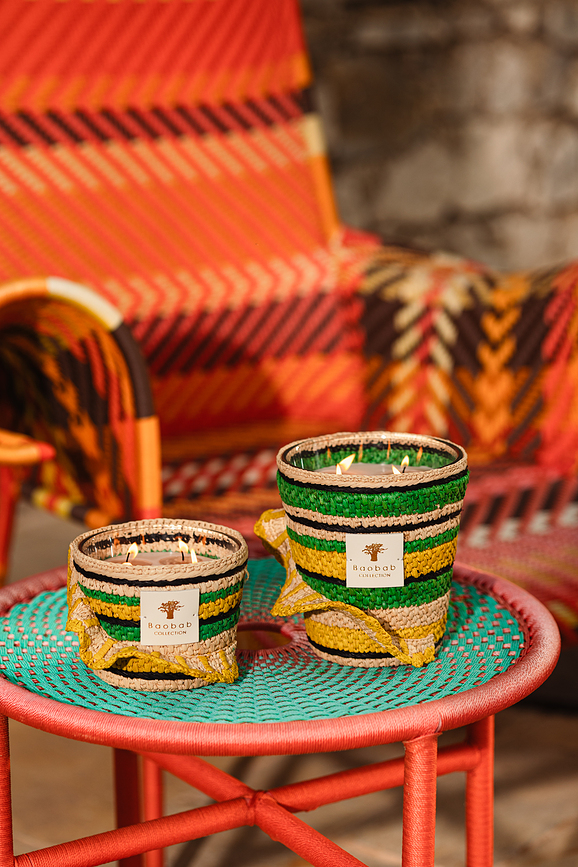 Vela aromática Fety Milalao, 35 cm, verde