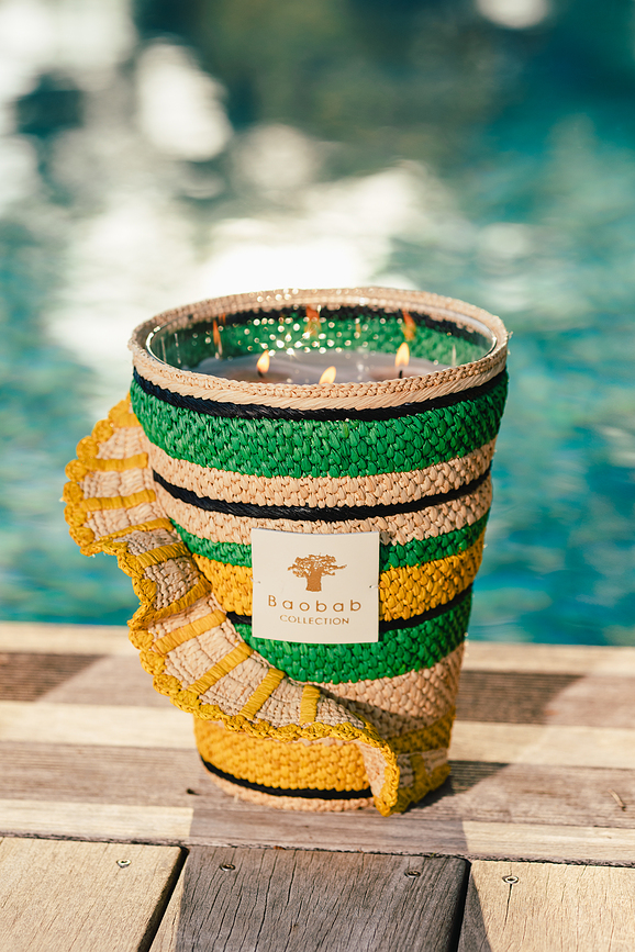 Vela aromática Fety Milalao, 35 cm, verde