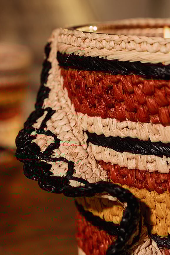 Vela aromática Fety Velona, 35 cm, ocre