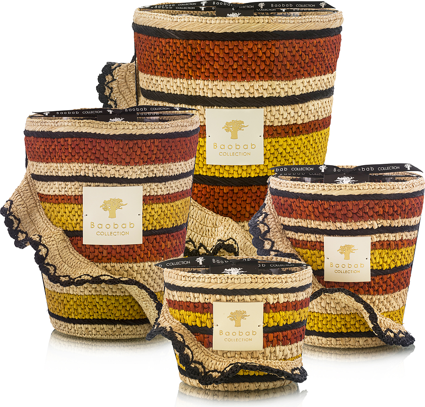 Vela aromática Fety Velona, 35 cm, ocre