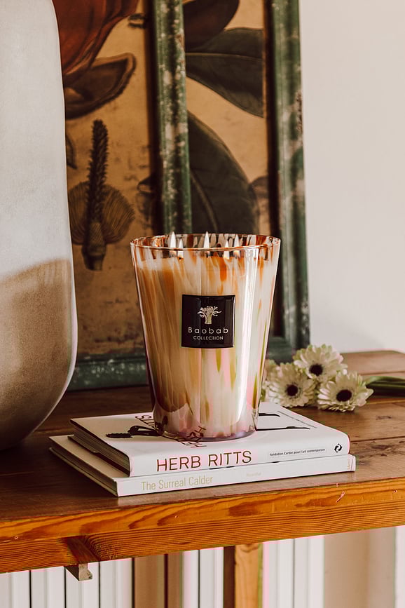 Vela aromática Pearls Coral, 10 cm