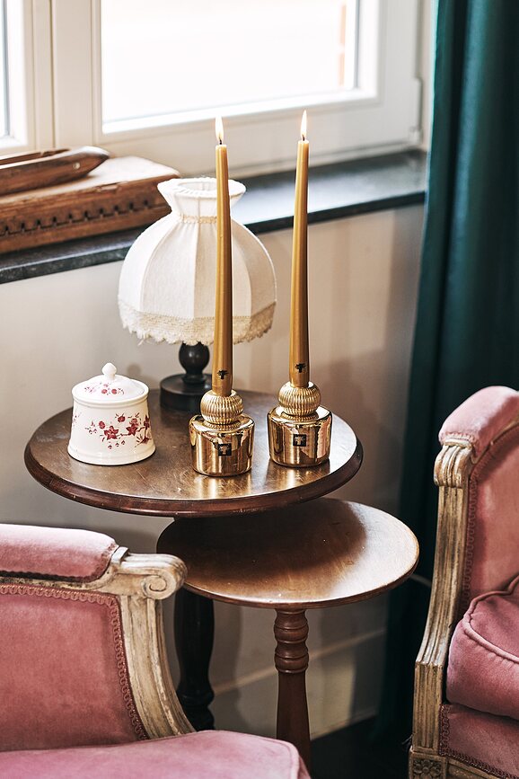 Velas Candela, doradas, Pack de 4