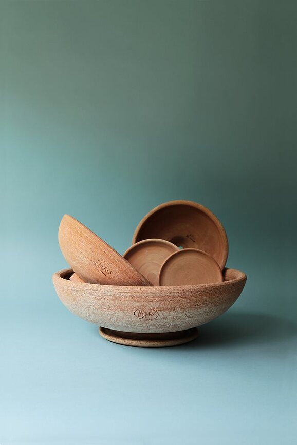 Ada Pot de fleurs avec soucoupe, 40 cm, rose