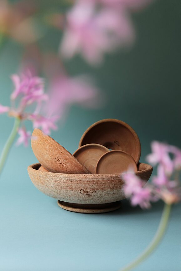 Ada Pot de fleurs avec soucoupe, 40 cm, rose