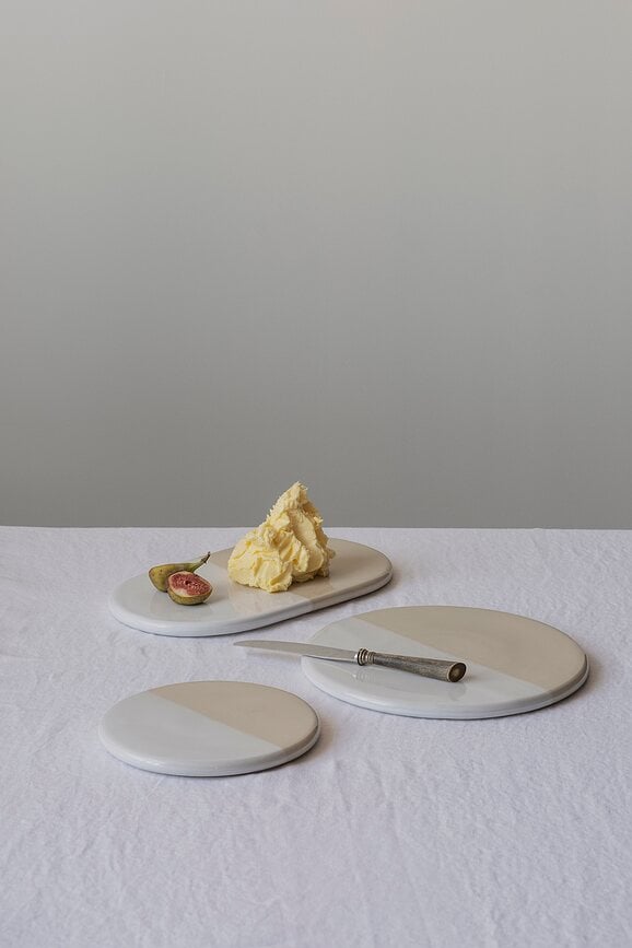 Bandeja Nuna, 28 cm, blanca