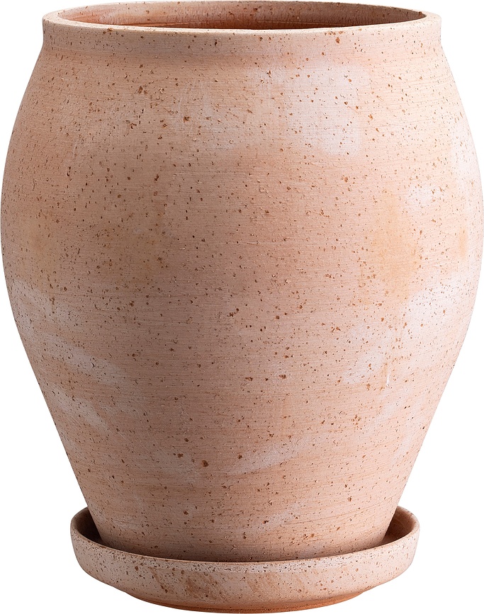 Delphi Kruka med fat 22 cm, rosa