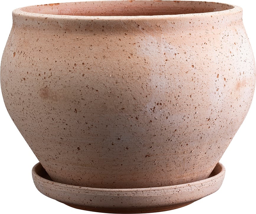 Delphi Pot De Fleurs avec soucoupe, 24 cm, rose