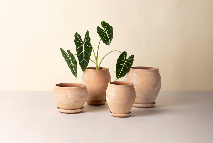 Delphi Pot de fleurs avec soucoupe, 26 cm, rose