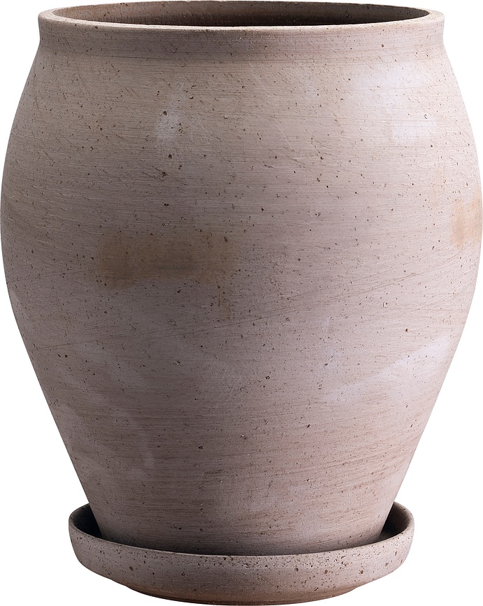 Delphi Virágcserép alátéttel 22 cm, szürke