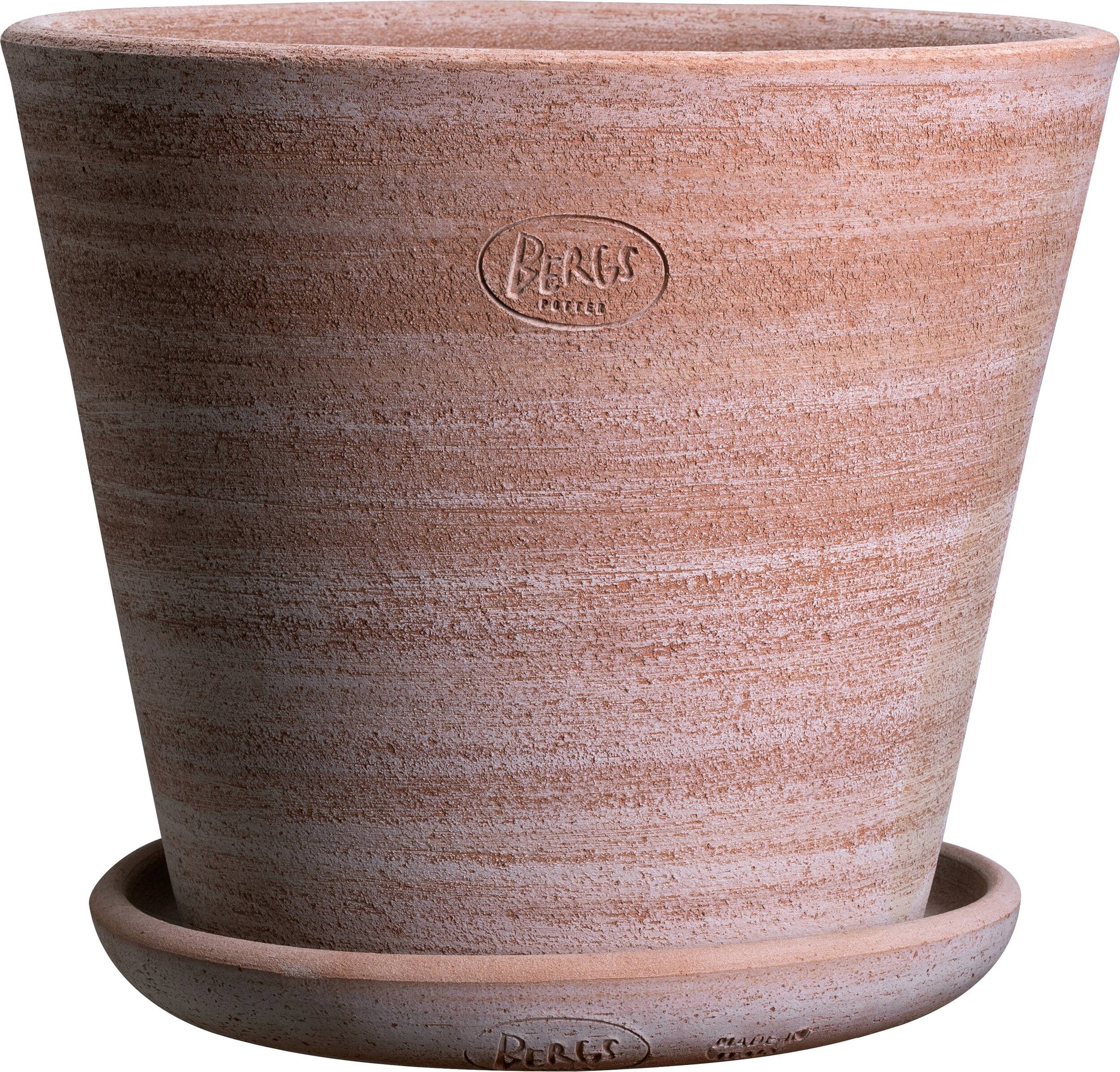 Doniczka Julie Rustic 35 cm różowa z podstawką