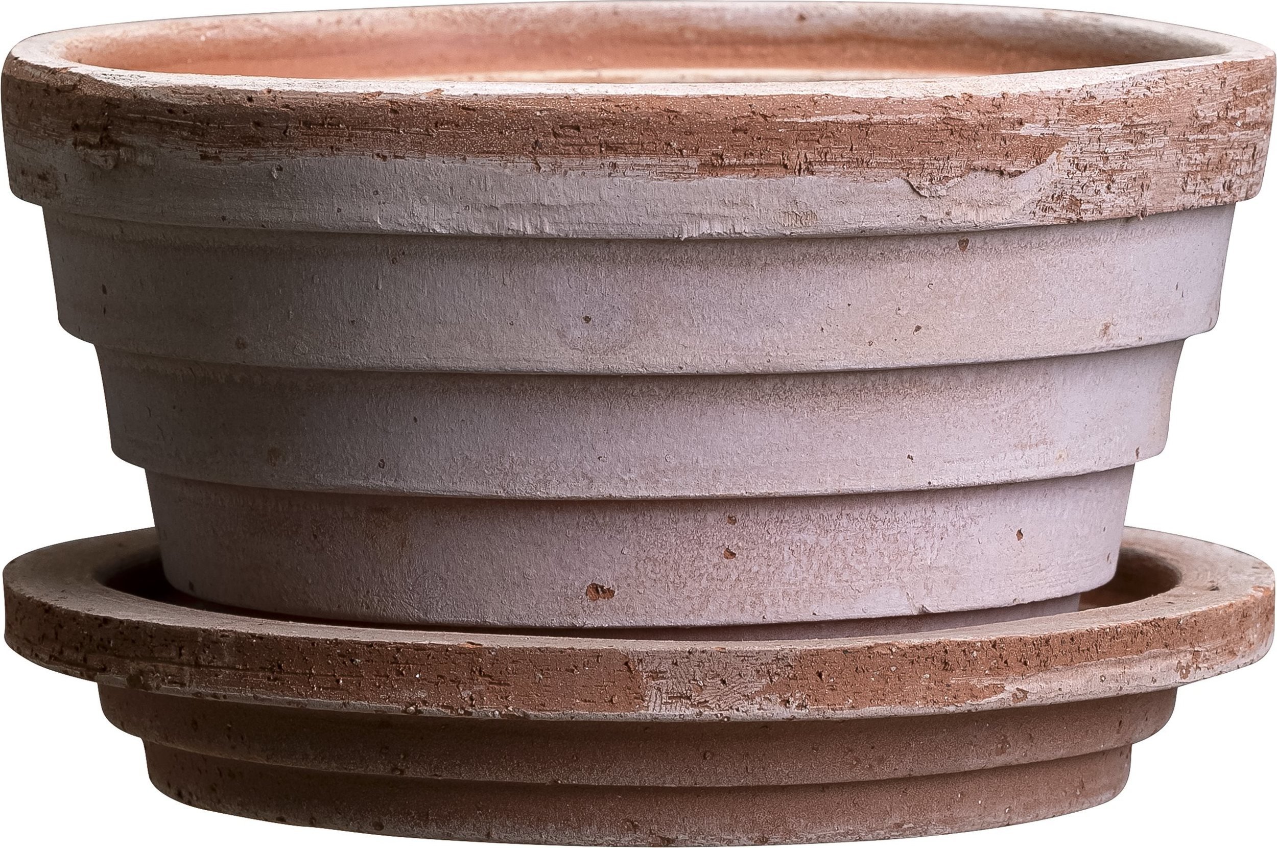 Doniczka Planet Mars 12 cm różowa z podstawką