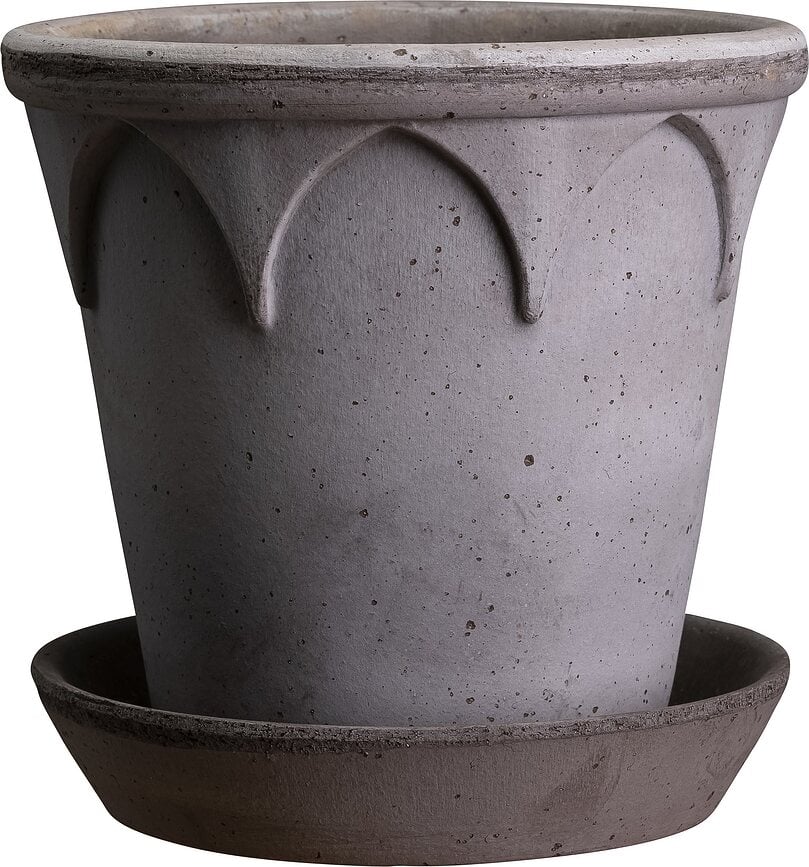 Elizabeth Cvetlični lonec s podstavkom, 18 cm, siv