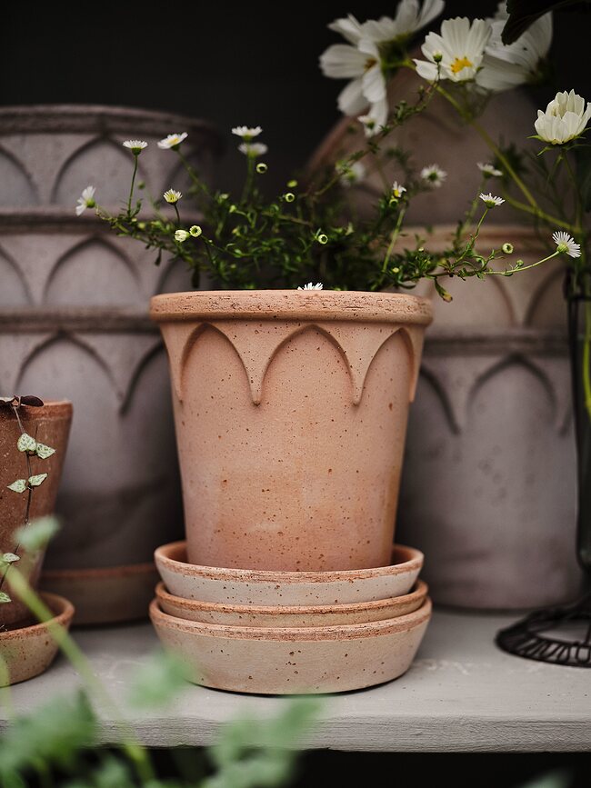 Elizabeth Pot de Fleurs avec soucoupe, 14 cm, rose