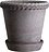 Emilia Pot de fleurs avec soucoupe, 21 cm, gris
